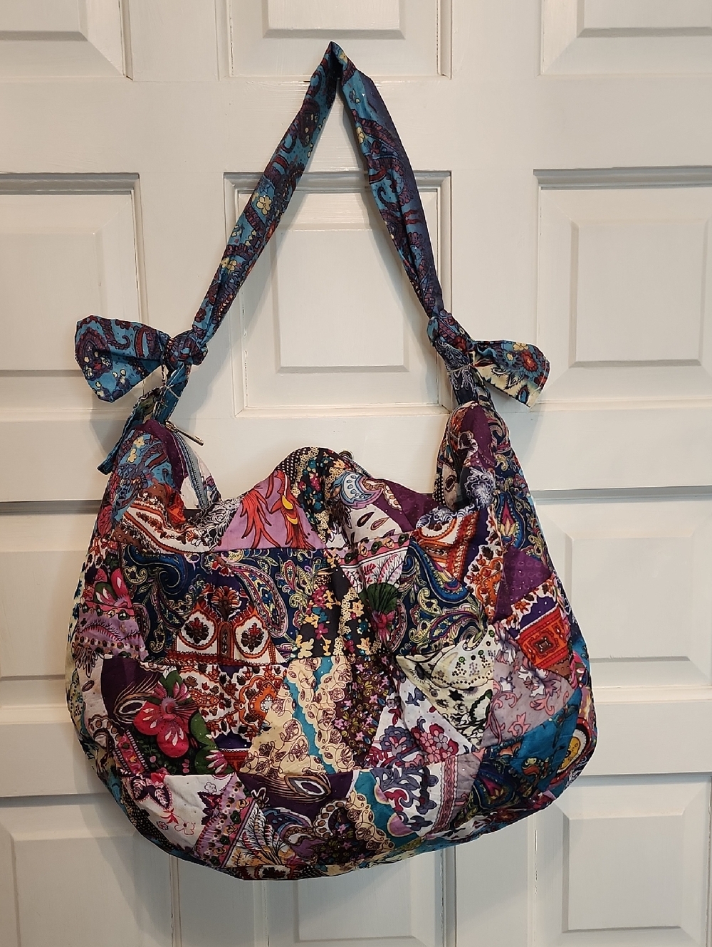 Patchwork Floral Quilted Shoulder Bag in Purple Multi - Unbranded,  Boho, Casual